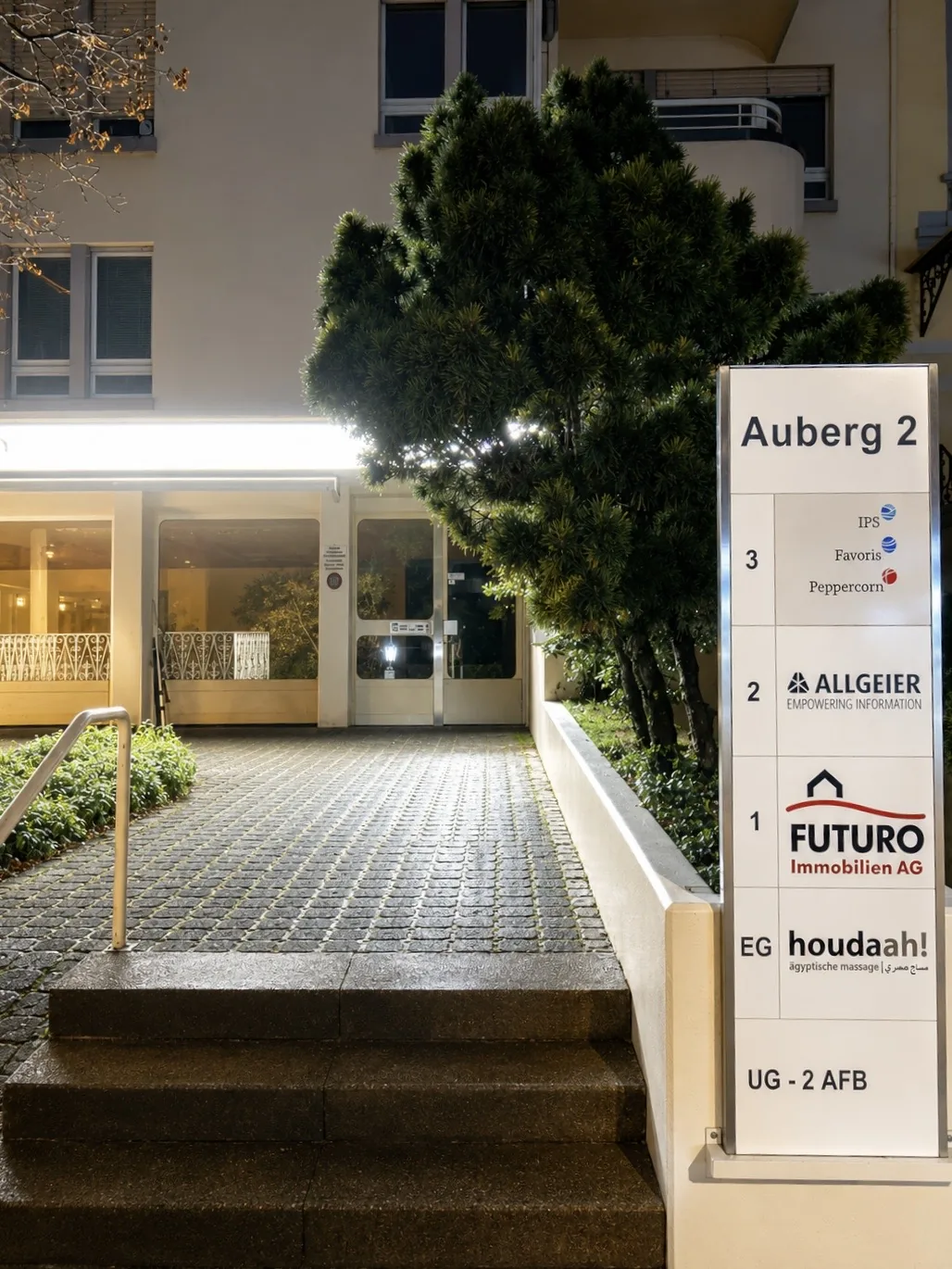 Aussenansicht Trainingslokal Auberg 2 — Treffpunkt